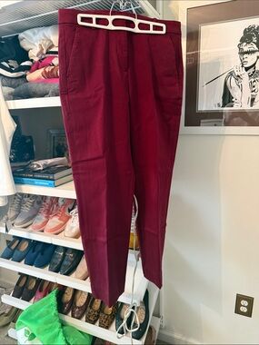 J. Crew Deep Burgundy Tapered Chinos